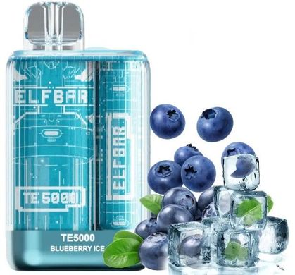 Купить Elf Bar TE5000 POD 5% Оригинал Blueberry Ice Черника Со Льдом (Подзаряжаемый) 44672 Одноразовые POD системы