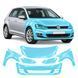 Купити Антигравійна захисна бронеплівка за лекалами для Volkswagen Golf VII 2012-2016 - передня частина авто (капот бампер крила)) 109856 Модельні лекала захисних пленок для Volkswagen
