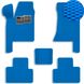 Купить Коврики в салон EVA для ВАЗ Priora 2007- с подпятником Синие-Синий кант 5 шт 66094 Коврики для Lada