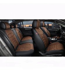 Купити Авточохли накидки для сидінь 5D Алькантара Екошкіра Elegant VERONA комплект Коричневий (700 144) 39616 Накидки для сидінь Premium (Алькантара)