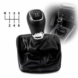 Купить Ручка КПП с пыльником в сборе Модельная для Skoda Octavia A5 2004-2014 Экокожа (5 Скоростей) New Style №32 91175 Ручки Пыльники КПП модельные