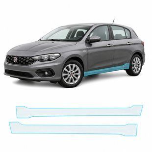 Купити Антигравійна захисна бронеплівка за лекалами для Fiat Tipo II 2015-2020 - нижня зона кузова пороги 104236 Модельні лекала захисних плівок для Fiat