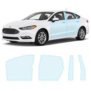 Купити Антигравійна захисна бронеплівка за лекалами для Ford Fusion (US) II facelift 2017-2020 - зони дверей і стійки вікон 104437 Модельні лекала захисних плівок для Ford
