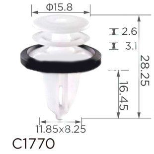 Buy Clip for interior trim Ford Tesla W713297S300 (C1770) 74156 Nail type fastener
