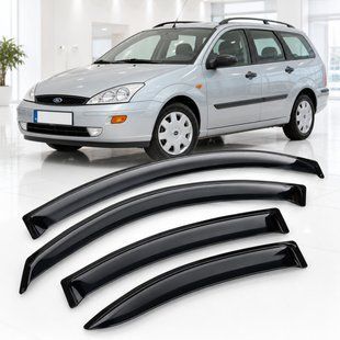 Купити Дефлектори вікон вітровики для Ford Focus I Wagon 1998-2004 Скотч 3M (AMF32098) Acrylic 4 шт 110546 Дефлектори вікон Ford