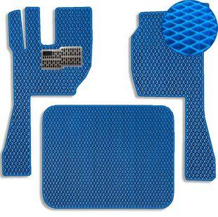Buy EVA floor mats for Volvo FH 13 2002-2012 with heel pad Blue-Blue edging 3 pcs 79503 Floor mats for Volvo