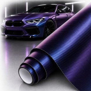 Buy Carbon Film 3D with Microchannels 1.52 Meters x 10 cm Chameleon Matte Blue-Purple (CL-CCF-03) 62397 Carbon film universal 3D 5D 7D