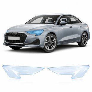 Купити Антигравійна захисна бронеплівка за лекалами для Audi A3 8Y facelift 2024- оптика (фари та ПТФ) 101414 Модельні лекала захисних плівок для Audi