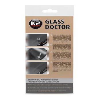 Купити Набір Ремонту Лобового скла K2 Glass Doctor 8 мл (Оригінал) 63245 Клей Водостійкий - Струмопровідний - Для дзеркала та скла