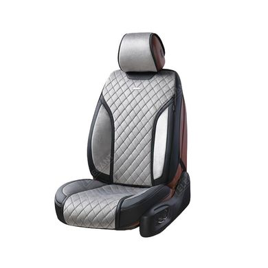 Купить Авточехлы для сидений Алькантара Экокожа Elegant Torino комплект Серые (700 133) 31815 Накидки для сидений Premium (Алькантара)