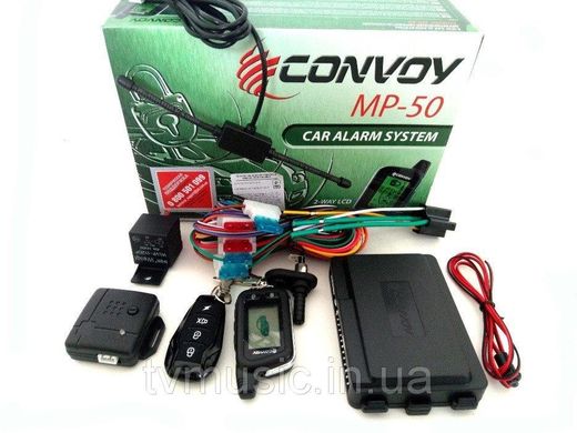 Купить Автосигнализация Convoy MP-50 / двухсторонняя / дистанция 450 -1000 м / брелок 2 шт / LCD дисплей / без сирены 25555 Двухсторонняя Cигнализация
