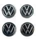Купити Наклейка на ковпак Volkswagen 60 мм чорний NEW 4 шт 36273 Наклейки на ковпаки