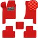 Купить Коврики в салон EVA для ВАЗ Priora 2007- с подпятником Красные-Красный кант 5 шт 66095 Коврики для Lada