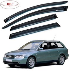 Купити Дефлекторы окон ветровики HIC для Audi A6 (C5) Avant / Allroad 1997-2004 Оригинал (AU06) 41208 Дефлектори вікон Audi