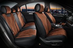Купить Авточехлы для сидений Алькантара Экокожа Elegant Torino комплект Коричневые (700 125) 31816 Накидки для сидений Premium (Алькантара)