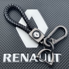 Купить Кожаный плетеный брелок Renault для авто ключей с карабином 34060 Брелки для автоключей