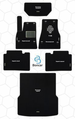 Buy Front EVA floor mats for Tesla Model S 2012- with heel pad 2 pcs 73574 Floor mats for Tesla