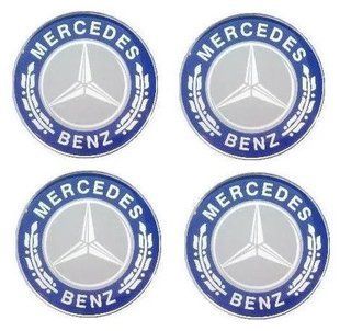 Buy Hubcap sticker Mers 90mm blue 4 pcs 23091 Stickers for hubcaps