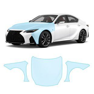 Buy Pre-cut paint protection film for Lexus IS XE30 facelift 2 2021- hood + front fenders 106207 Model-specific paint protection film patterns for Lexus