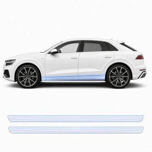 Купити Антигравійна захисна бронеплівка за лекалами для Audi Q8 4M 2018-2023 - нижня зона кузова 101715 Модельні лекала захисних плівок для Audi
