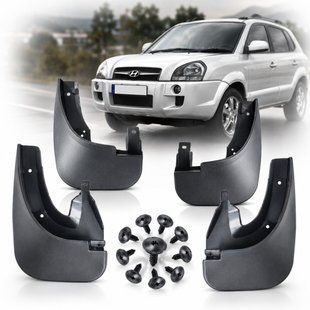 Buy Mudguards for Hyundai Tucson (JM) 2004-2010 Set of 4 pcs (OEM: 86831-2E000, 86832-2E000, 86841-2E000, 86842-2E000) 83761 Mudguards for Hyundai
