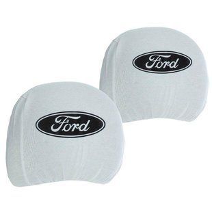 Buy Headrest Covers Universal Ford White 2 pcs 26315 Headrest covers