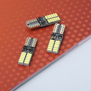 Купити Світлодіод 12-24V Т10 Оманка Білий SMD 24 4014 10245 340Lm мультиполярний 1шт 26189