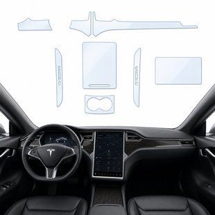 Купити Набір Плівок захисних для салону Tesla Model S 2012-2021 TPH (Кансолі Дисплея Ручок) 110443 Модельні захисні плівки для салону авто