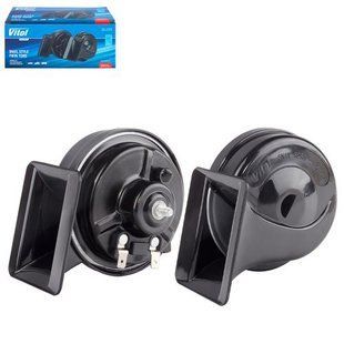 Купити Сигнал електромагнітний равлик Vitol 12V D=95 мм Чорний (CA-2015) 91435 Сигнали 12V равлик Дискові