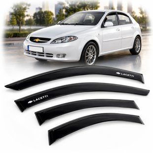 Купить Дефлекторы окон ветровики для Chevrolet Lacetti Хечбек 2003-2014 Voron Glass 57709 Дефлекторы окон Chevrolet