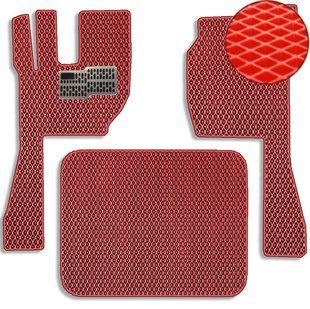 Buy EVA floor mats for Volvo FH 13 2002-2012 with heel pad Red-Red edging 3 pcs 79504 Floor mats for Volvo