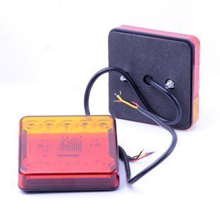 Buy Rear light LED universal square 10x10cm NZ-427A 12V-24V Korea 2pcs 32208 Front, rear, trailer lights