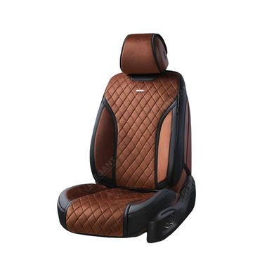 Купить Авточехлы для сидений Алькантара Экокожа Elegant Torino комплект Коричневые (700 125) 31816 Накидки для сидений Premium (Алькантара)