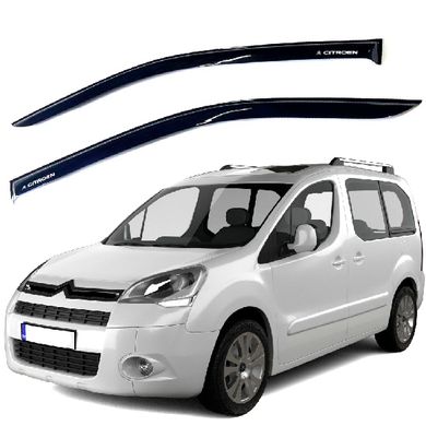 Купити Дефлектори вікон ветровики для Citroen Berlingo II 2008-2018 Скотч 3M 2 шт Voron Glass 81550 Дефлектори вікон Citroën