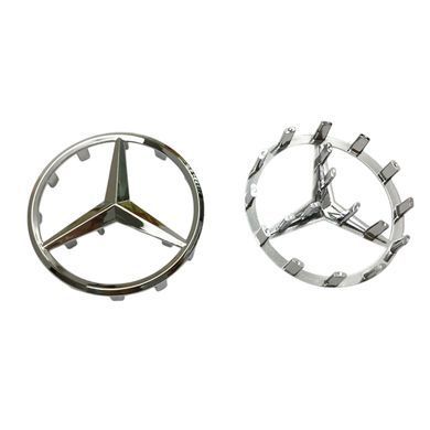 Купити Емблема керма Mercedes-Benz хром 52 мм пластик (на товстих напрямних) 94772 Емблеми на іномарки