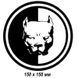 Buy Pitbull Sticker Pitbull Round Black and White 9 cm 1 pc 81661 Car stickers