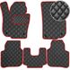 Купити Килимки в салон для Skoda SuperB 2008-2015 Екошкіра Червоні 5 шт (Rombus) 67955 Килимки для Skoda