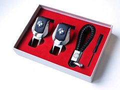 Купити Подарунковий набір №1 для BMW із заглушок та брелока з логотипом 36649 Подарункові набори для автомобіліста
