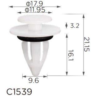 Buy Clip for fastening molding Wing Trunk BMW MINI (51777171002 15399) C1539 73392 Fixer for moldings and radiator grilles