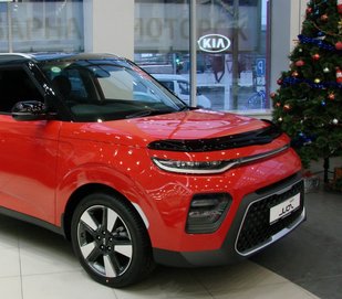 Купить Дефлектор капота мухобойка для Kia Soul 2019- 5020 Дефлекторы капота Kia