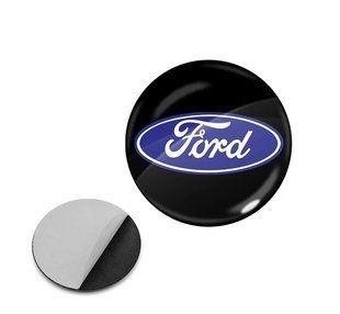 Купить Наклейка с логотипом Ford для автоключей d=15 мм Пластиковая объемная (Завод) 89408 Наклейки на автомобиль