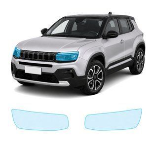 Купити Антигравійна захисна бронеплівка за лекалами для Jeep Avenger 2023- оптика (фари та ПТФ) 105300 Модельні лекала захисних плівок для Jeep