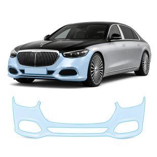 Buy Pre-cut paint protection film for Mercedes-Benz Maybach S-Class Z223 2021- front bumper 107142 Model-specific paint protection film patterns for Mercedes-Benz