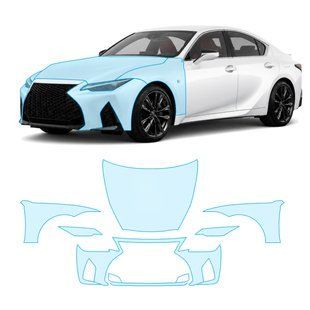 Buy Pre-cut paint protection film for Lexus IS XE30 facelift 2 2021- front end 106208 Model-specific paint protection film patterns for Lexus