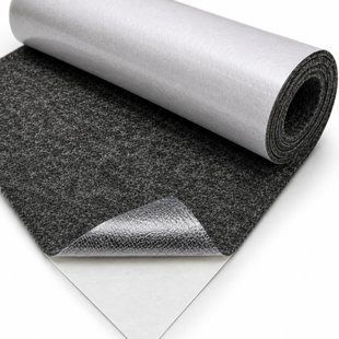 Купить Карпет автомобильный Adhesive самоклейка 300 г/м 3.5 мм 1000 x 1000 мм Графит Серо-Седой 71431 Шумовиброизоляция
