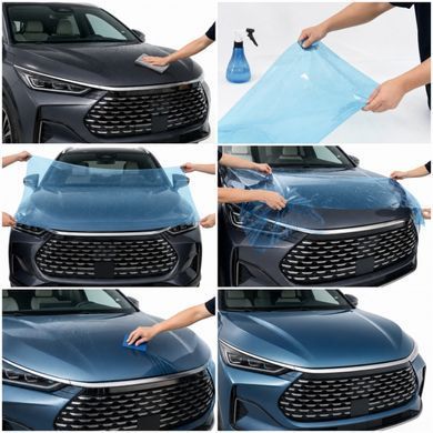 Купить Антигравийная защитная бронепленка по лекалам для BYD Tang III 2023- оптика (фары и ПТФ) 103272 Модельные лекала защитных пленок для BYD