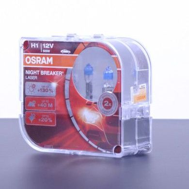 Купить Автолампа галогенная Osram Night Breaker Laser +130% 12V H1 55W 2 шт (64150 NBL +130) 38346 Галогеновые лампы Osram
