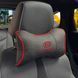 Buy Headrest pillow with Kia logo Ekoshkira 3D Color logo Black-Red edging 1 piece 91697 Pillows for the headrest - under the neck