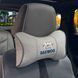 Купить Подушка на подголовник с логотипом Daewoo Экокожа 3D Цветной лого Серые-Серый кант 1 шт 91747 Подушки на подголовник - под шею