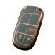 Buy Jeep key case Gray gold edging 50x30 mm (3 buttons) TPU 96256 Car Key Covers (Original) - 2 photos from 2